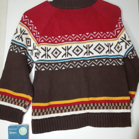 Carter's boy sweater brown size 18m - Picture 4 of 4